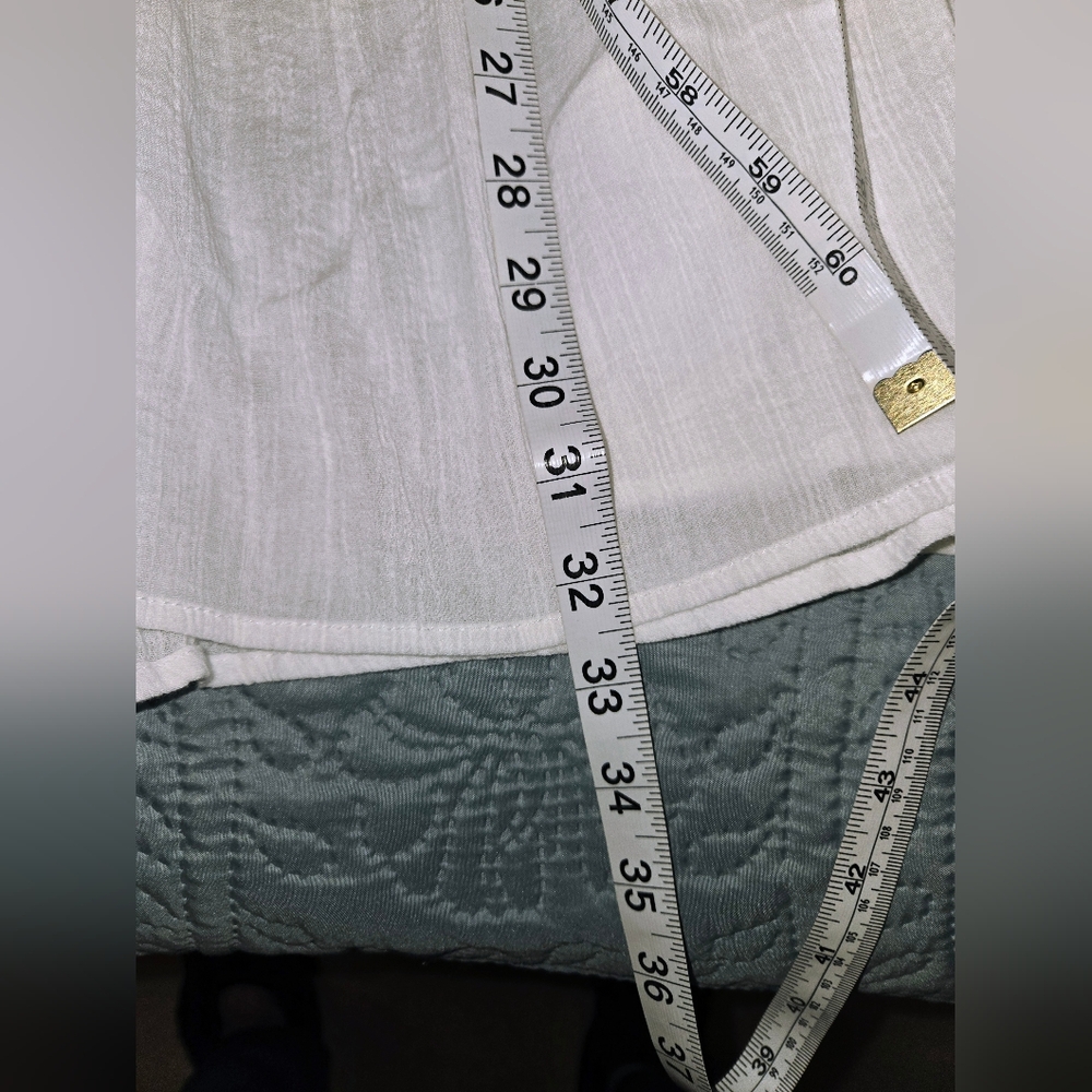 Chaps Women's S Tiered White Maxi Skirt - Picture 8 of 12